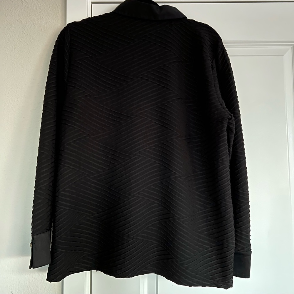 Chico's black Button Down long sleeves 2 size Large/12 - Picture 5 of 6